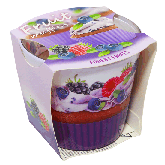 Մոմ բաժակով Fruit muffins