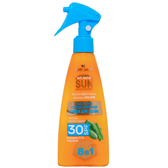 Արևապաշտպան սփրեյ ջրակայուն Belle Jardin spf 30 8in1 