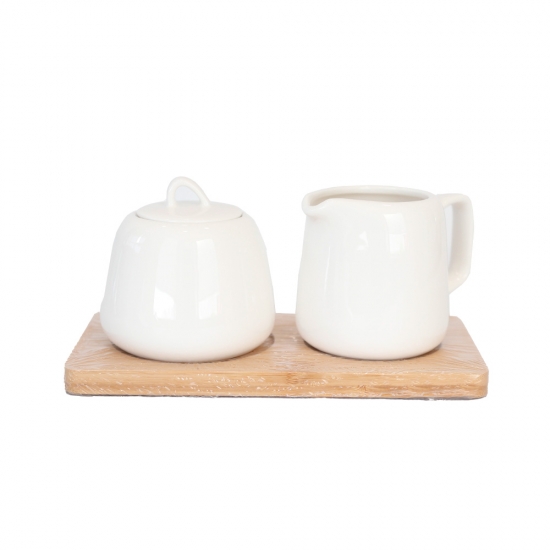 Շաքարաման և բաժակ փայտե տակդիրով Danny Home CPK-075
