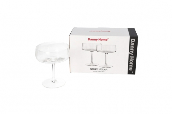 Բաժակ ապակյա լիկյորի ակոսներով Danny Home KY-043