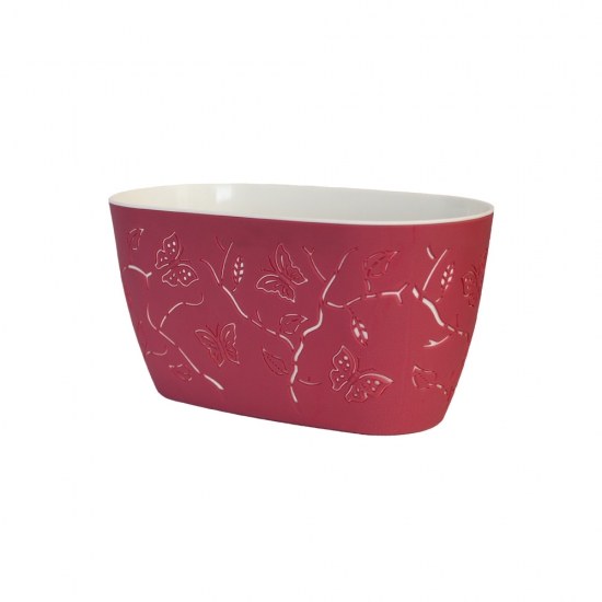 Ծաղկաման օվալ Butterflies LF1015 300*150մմ 4լ Ягодно-розовый/10 054