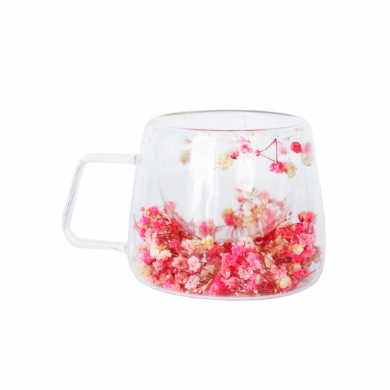 Ջերմամեկուսիչ ապակյա բաժակ ծաղիկներով 15-20 
