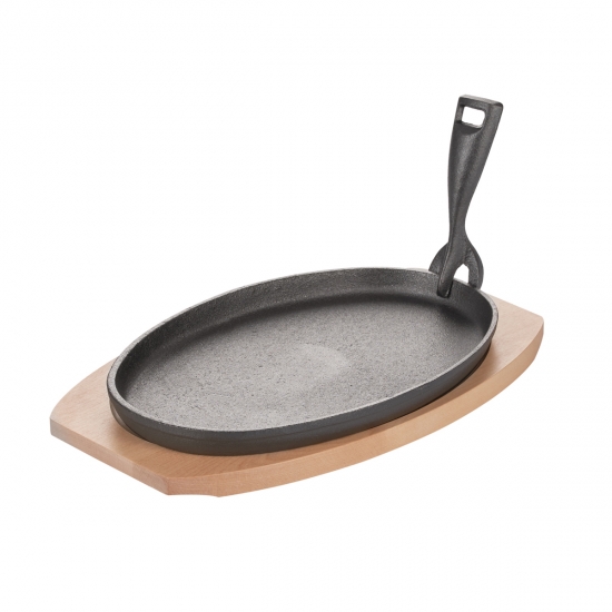 Թավա-գրիլ GIPFEL Caldo չուգունե փայտյա տակդիրով 2153