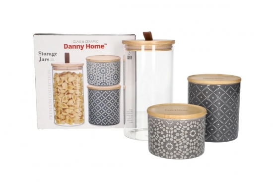Հավաքածու խոհանոցային  փայտե կափարիչով Danny Home T08-64
