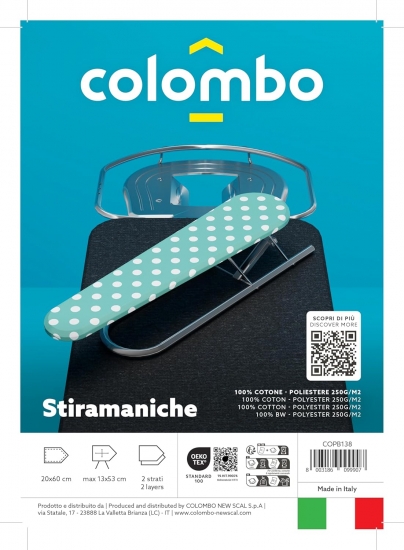 Թևքի արդուկման սեղանի պատյան Colombo COP138 
