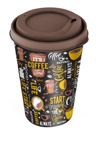 Սուրճի բաժակ կափարիչով պլաստիկ Homver 1751/LX11082 
